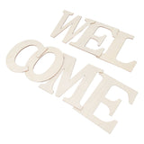 7PCS Welcome Sign Plywood 2mm Thickness Unpainted Welcome Decorative Letters for Wedding Party