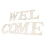 7PCS Welcome Sign Plywood 2mm Thickness Unpainted Welcome Decorative Letters for Wedding Party