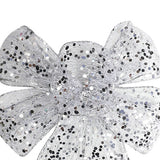 1pcs Christmas Decorative Bows Imitation Hemp Hand Crafted Ribbon Christmas Bow Knot Ornament for Christmas Party Home - Front View