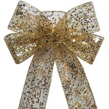 1pcs Christmas Decorative Bows Imitation Hemp Hand Crafted Ribbon Christmas Bow Knot Ornament for Christmas Party Home