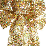 1pcs Christmas Decorative Bows Imitation Hemp Hand Crafted Ribbon Christmas Bow Knot Ornament for Christmas Party Home