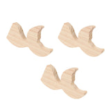 3 Pcs Fish Wood DIY Crafts Whale Tail Ornaments Whale Crafts for Childrens Playthings Toys