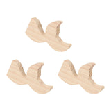3 Pcs Fish Wood DIY Crafts Whale Tail Ornaments Whale Crafts for Childrens Playthings Toys
