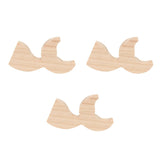 3 Pcs Fish Wood DIY Crafts Whale Tail Ornaments Whale Crafts for Childrens Playthings Toys - 45-Degree Angle