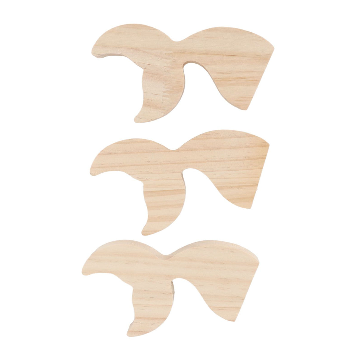3 Pcs Fish Wood DIY Crafts Whale Tail Ornaments Whale Crafts for Childrens Playthings Toys