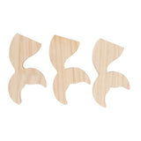 3 Pcs Fish Wood DIY Crafts Whale Tail Ornaments Whale Crafts for Childrens Playthings Toys