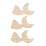 3 Pcs Fish Wood DIY Crafts Whale Tail Ornaments Whale Crafts for Childrens Playthings Toys
