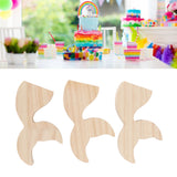 3 Pcs Fish Wood DIY Crafts Whale Tail Ornaments Whale Crafts for Childrens Playthings Toys