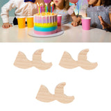 3 Pcs Fish Wood DIY Crafts Whale Tail Ornaments Whale Crafts for Childrens Playthings Toys