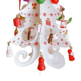 Wooden Christmas Tree Decoration 6 Pieces Vivid 3D Wooden Christmas Tree for Christmas Party White - Side View