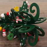 Wooden Christmas Tree Decoration 6 Pieces Vivid 3D Wooden Christmas Tree for Christmas Party Green