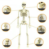 Halloween Skull Skeleton Decoration Simulated Human Plastic Bones Haunted House Decorative Skeleton Props Bride Bridegroom with Clothes - 45-Degree Angle