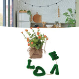 Love Hanging Flower Basket Plastic and Linen Hanging Artificial Flower for Home Wedding