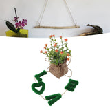 Love Hanging Flower Basket Plastic and Linen Hanging Artificial Flower for Home Wedding