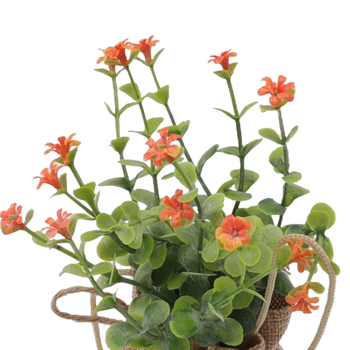 Love Hanging Flower Basket Plastic and Linen Hanging Artificial Flower for Home Wedding