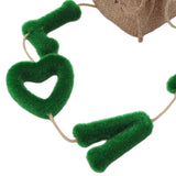 Love Hanging Flower Basket Plastic and Linen Hanging Artificial Flower for Home Wedding