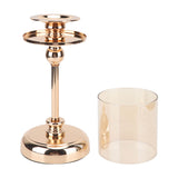Light Luxury French Candlestick Ornament Table Candle Holder Romantic Candlelight Dinner Decorative Props Champagne Gold