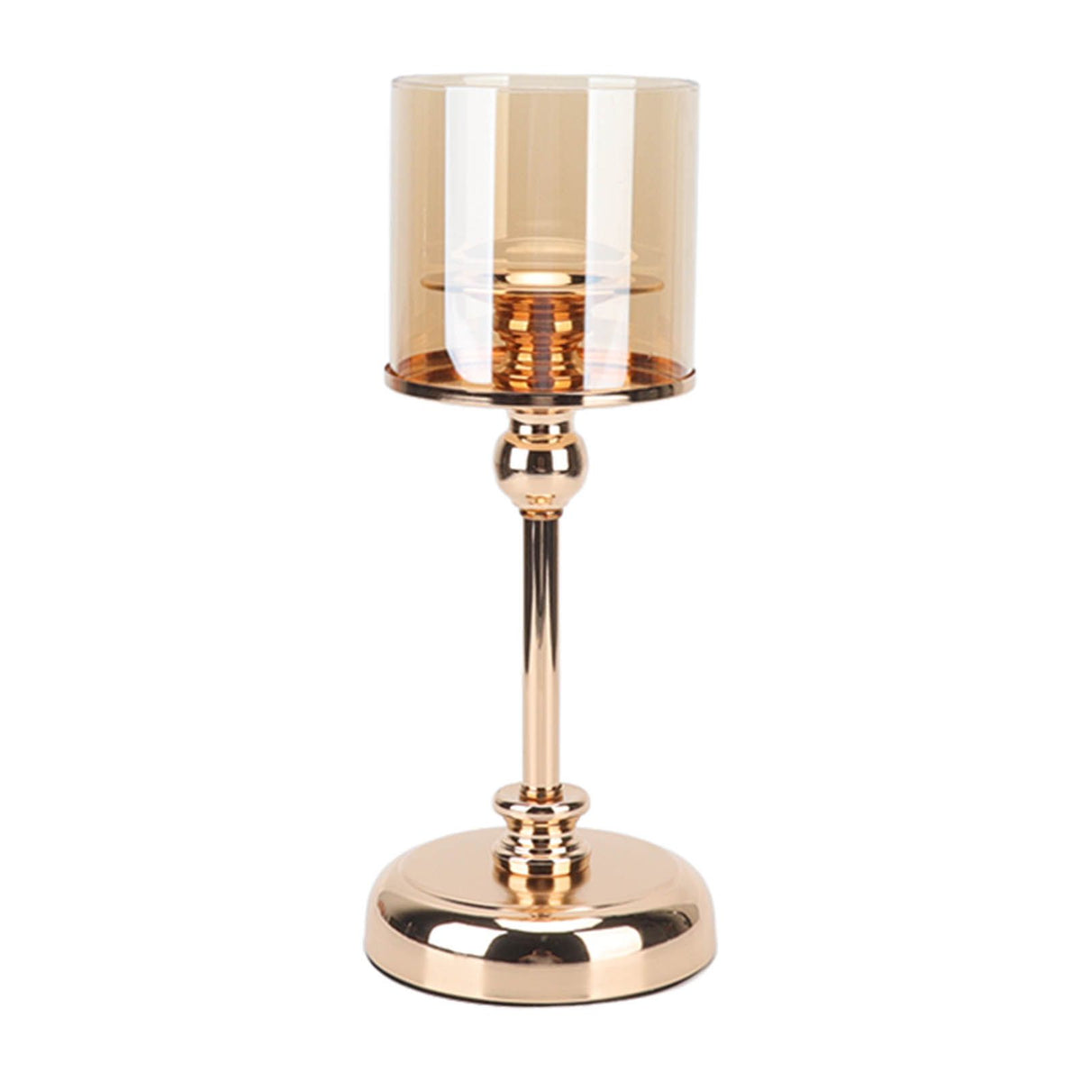 Light Luxury French Candlestick Ornament Table Candle Holder Romantic Candlelight Dinner Decorative Props Champagne Gold