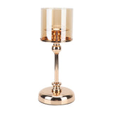 Light Luxury French Candlestick Ornament Table Candle Holder Romantic Candlelight Dinner Decorative Props Champagne Gold