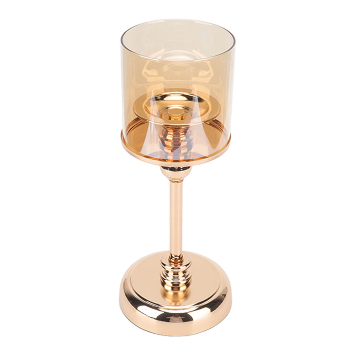 Light Luxury French Candlestick Ornament Table Candle Holder Romantic Candlelight Dinner Decorative Props Champagne Gold