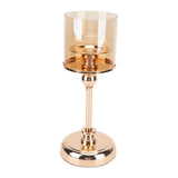 Light Luxury French Candlestick Ornament Table Candle Holder Romantic Candlelight Dinner Decorative Props Champagne Gold