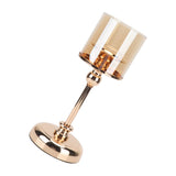 Light Luxury French Candlestick Ornament Table Candle Holder Romantic Candlelight Dinner Decorative Props Champagne Gold - Rear View