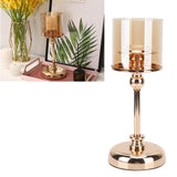 Light Luxury French Candlestick Ornament Table Candle Holder Romantic Candlelight Dinner Decorative Props Champagne Gold - Extra Image