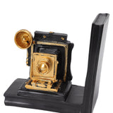 One Pair Shelf Book Ends Movie Projector Designed Resin Bookend Decoration for Study Home Office