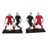 Resign Football Player Statue Soccer Sculpture Figurine Football Statue Decor Soccer Miniatures Figurines Sculpture Crafts Ornaments