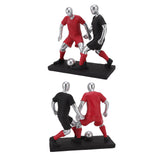 Resign Football Player Statue Soccer Sculpture Figurine Football Statue Decor Soccer Miniatures Figurines Sculpture Crafts Ornaments