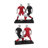 Resign Football Player Statue Soccer Sculpture Figurine Football Statue Decor Soccer Miniatures Figurines Sculpture Crafts Ornaments - Top-Down View