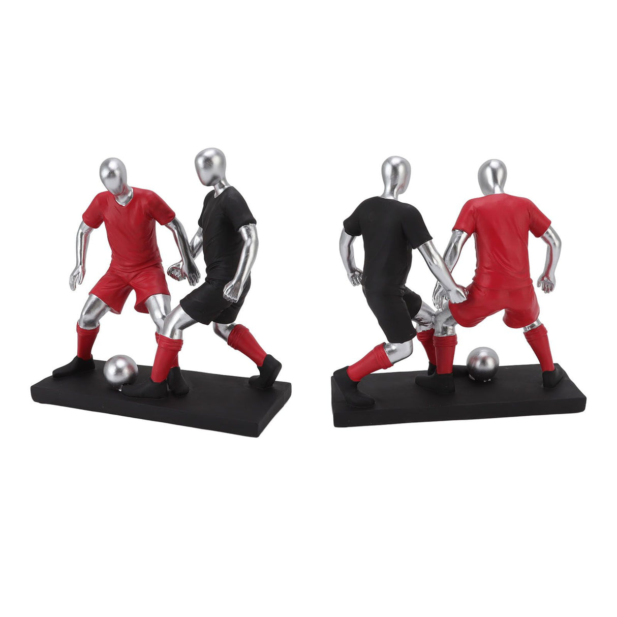 Resign Football Player Statue Soccer Sculpture Figurine Football Statue Decor Soccer Miniatures Figurines Sculpture Crafts Ornaments
