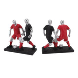 Resign Football Player Statue Soccer Sculpture Figurine Football Statue Decor Soccer Miniatures Figurines Sculpture Crafts Ornaments - 45-Degree Angle