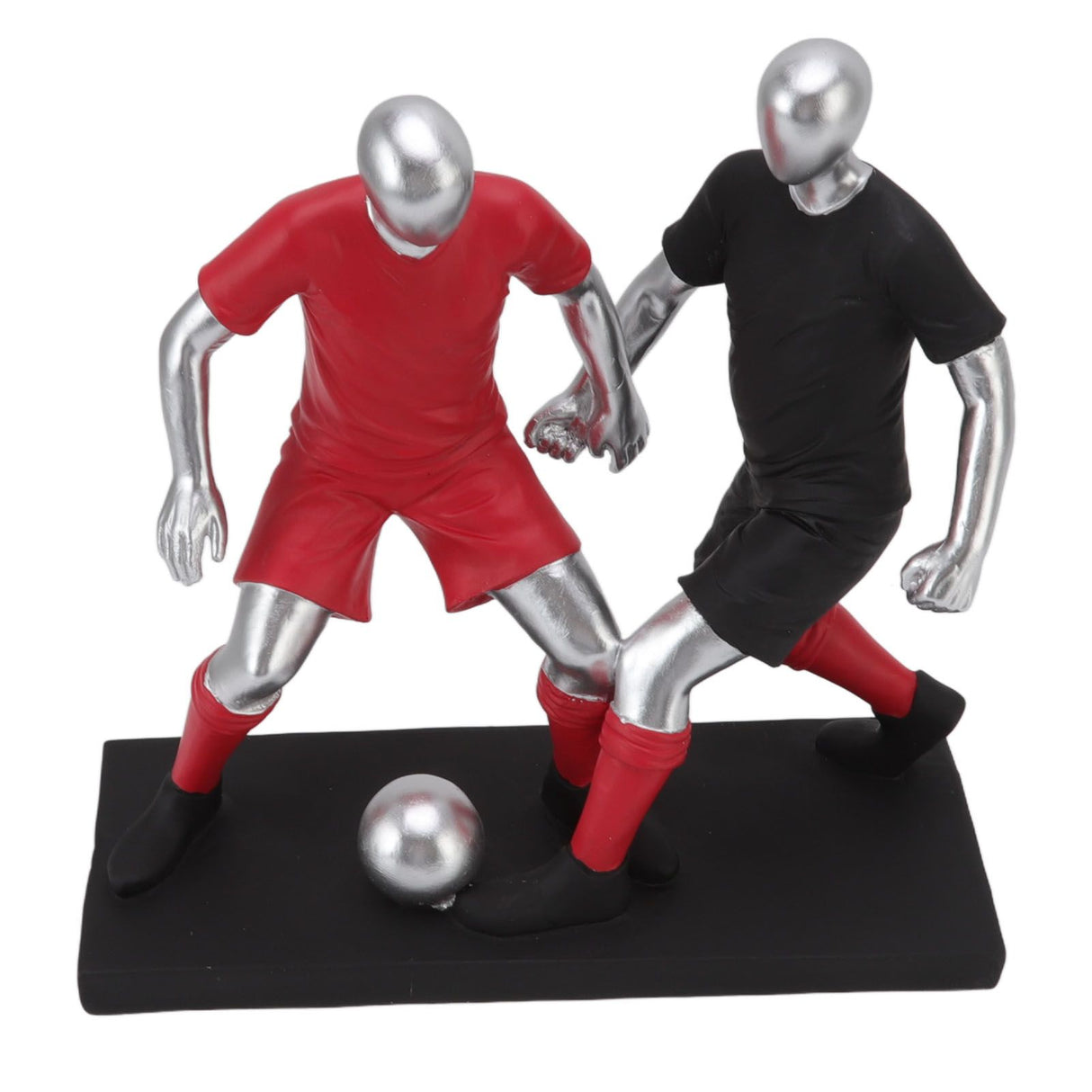 Resign Football Player Statue Soccer Sculpture Figurine Football Statue Decor Soccer Miniatures Figurines Sculpture Crafts Ornaments