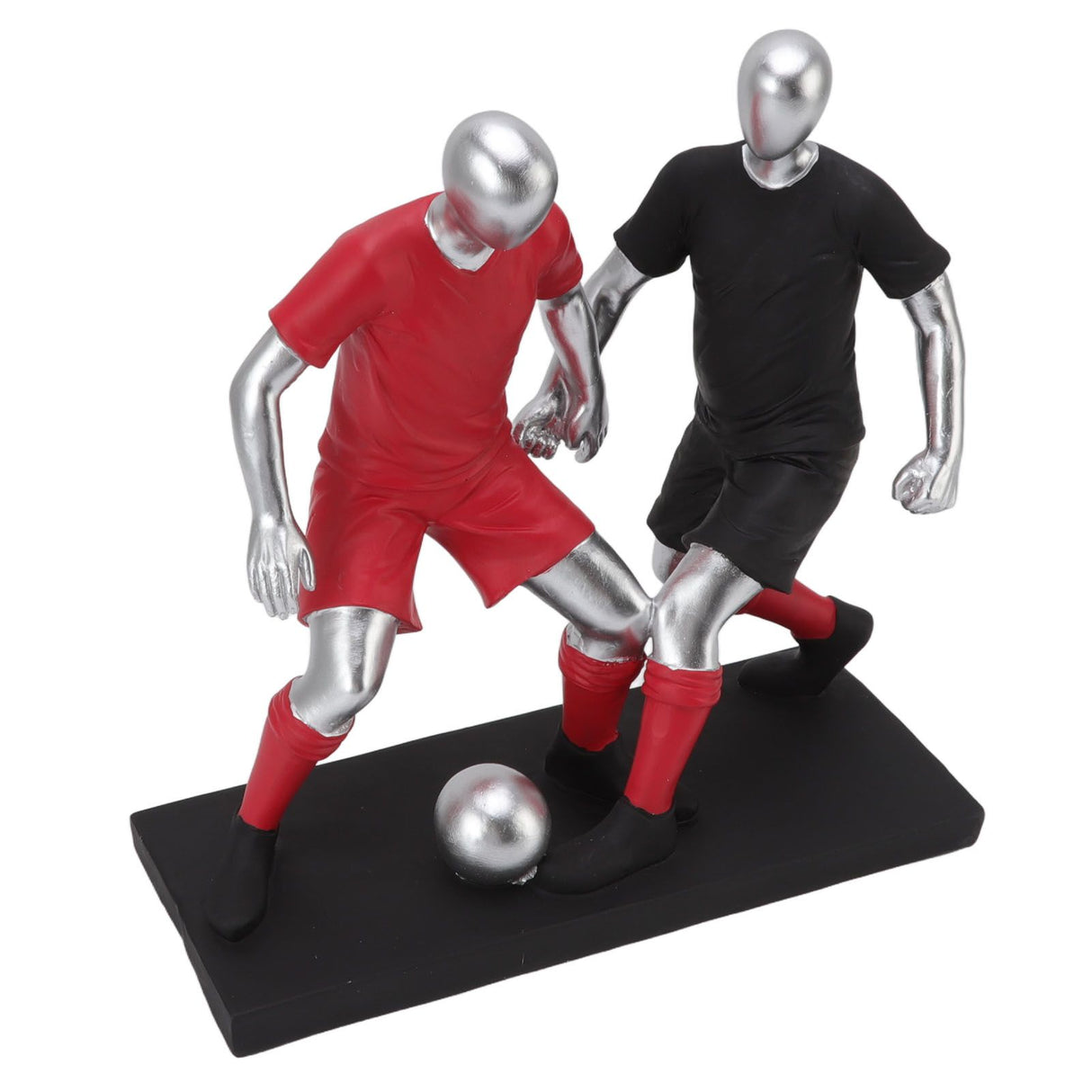 Resign Football Player Statue Soccer Sculpture Figurine Football Statue Decor Soccer Miniatures Figurines Sculpture Crafts Ornaments