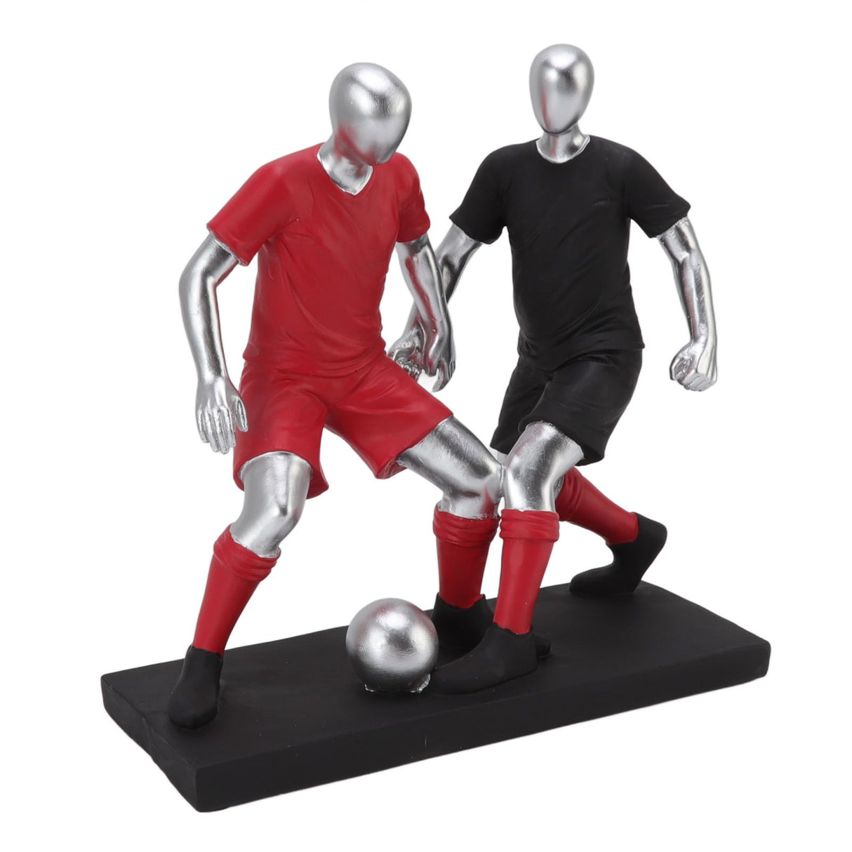 Resign Football Player Statue Soccer Sculpture Figurine Football Statue Decor Soccer Miniatures Figurines Sculpture Crafts Ornaments