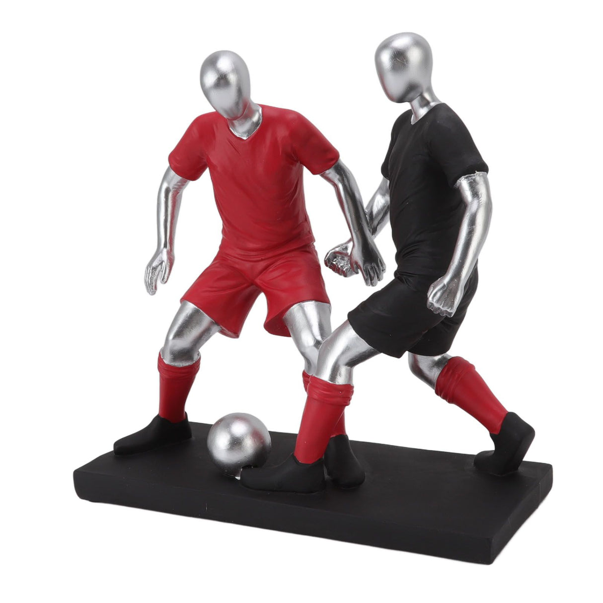 Resign Football Player Statue Soccer Sculpture Figurine Football Statue Decor Soccer Miniatures Figurines Sculpture Crafts Ornaments