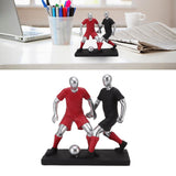 Resign Football Player Statue Soccer Sculpture Figurine Football Statue Decor Soccer Miniatures Figurines Sculpture Crafts Ornaments - Extra Image