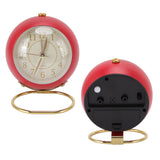 Retro Alarm Clock Silent Decorative Round Ring Base Small Quartz Alarm Clock with Ambient Night Light for Bedroom - Extra Image