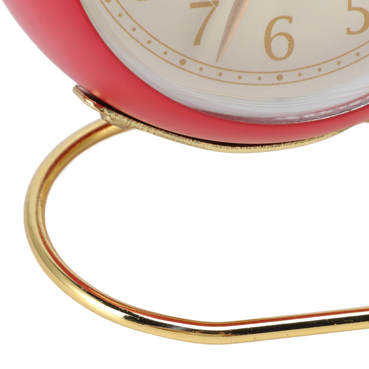 Retro Alarm Clock Silent Decorative Round Ring Base Small Quartz Alarm Clock with Ambient Night Light for Bedroom