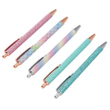 Ballpoint Pens Waterproof Ink Lightweight Portable Plastic Pressing Type Clip Design Writing Ballpoint Pens Set of 5pcs