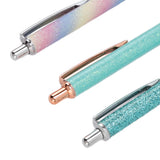 Ballpoint Pens Waterproof Ink Lightweight Portable Plastic Pressing Type Clip Design Writing Ballpoint Pens Set of 5pcs - Extra Image
