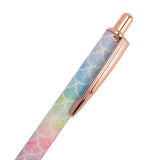 Ballpoint Pens Waterproof Ink Lightweight Portable Plastic Pressing Type Clip Design Writing Ballpoint Pens Set of 5pcs - Extra Image