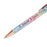 Ballpoint Pens Waterproof Ink Lightweight Portable Plastic Pressing Type Clip Design Writing Ballpoint Pens Set of 5pcs