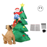 Dog Bite Old Man's Christmas Tree LED Growing Inflatable Christmas Tree for Outdoor Grden Yard AU 100‑240V