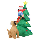 Dog Bite Old Man's Christmas Tree LED Growing Inflatable Christmas Tree for Outdoor Grden Yard AU 100‑240V