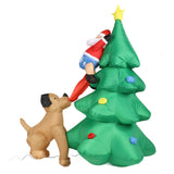 Dog Bite Old Man's Christmas Tree LED Growing Inflatable Christmas Tree for Outdoor Grden Yard AU 100‑240V