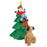 Dog Bite Old Man's Christmas Tree LED Growing Inflatable Christmas Tree for Outdoor Grden Yard AU 100‑240V