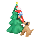 Dog Bite Old Man's Christmas Tree LED Growing Inflatable Christmas Tree for Outdoor Grden Yard AU 100‑240V - Rear View