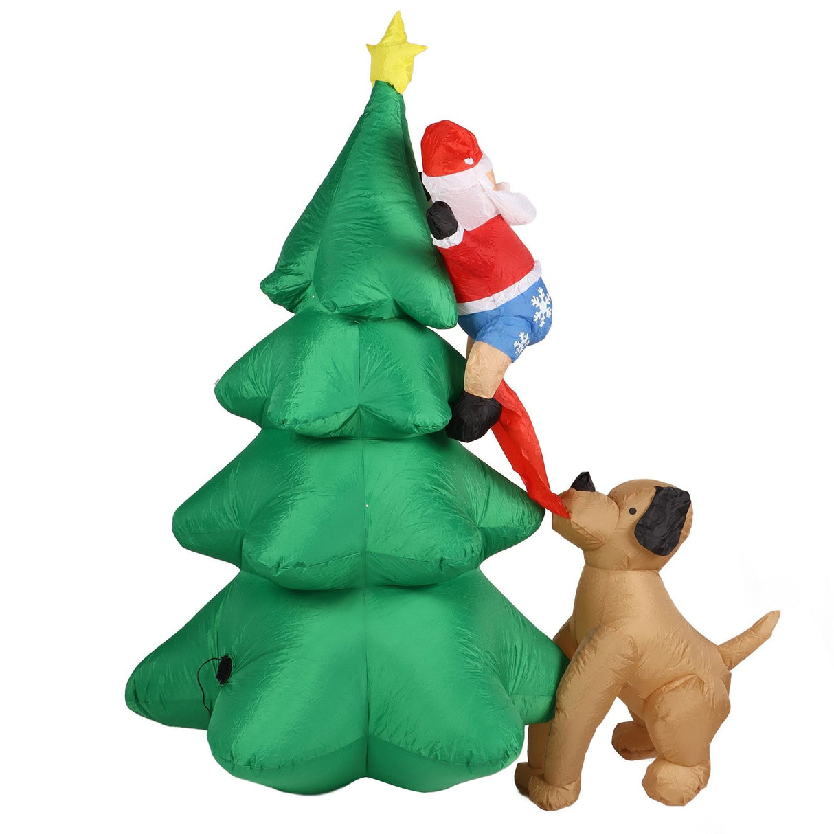 Dog Bite Old Man's Christmas Tree LED Growing Inflatable Christmas Tree for Outdoor Grden Yard AU 100‑240V